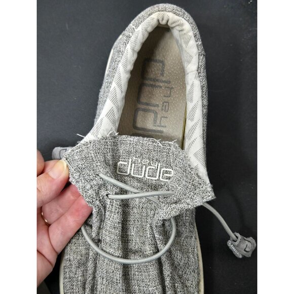 Hey Dude Mens Wally Linen Iron Loafer Slip On Shoes Size 9 Comfort Casual Light - Picture 4 of 15